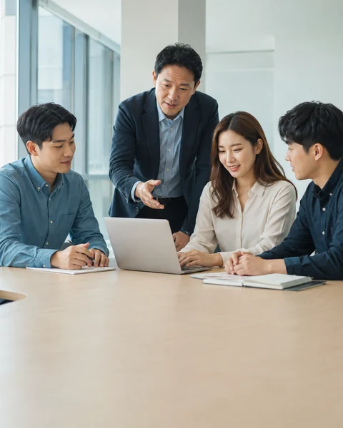 학원 업종 활용을 보여주는 예시 이미지